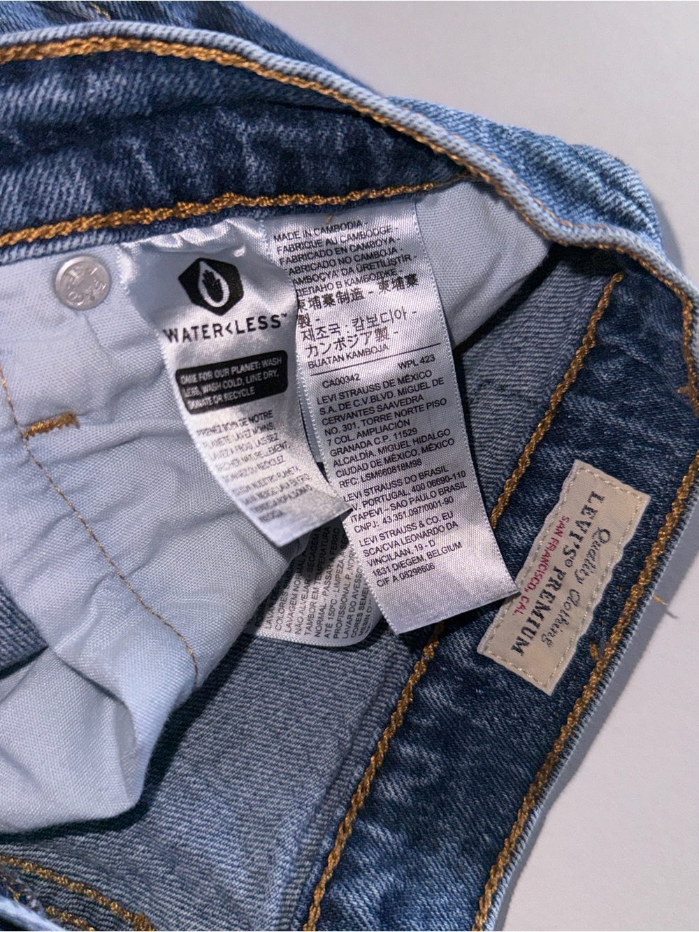 Levi's Dark Blue High-Rise Distressed Denim ShortsSKU:002 - Picture 5 of 5